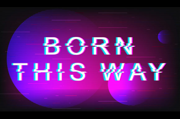 Born This Way Glitch Phrase: Graphic Templates for Bold Branding