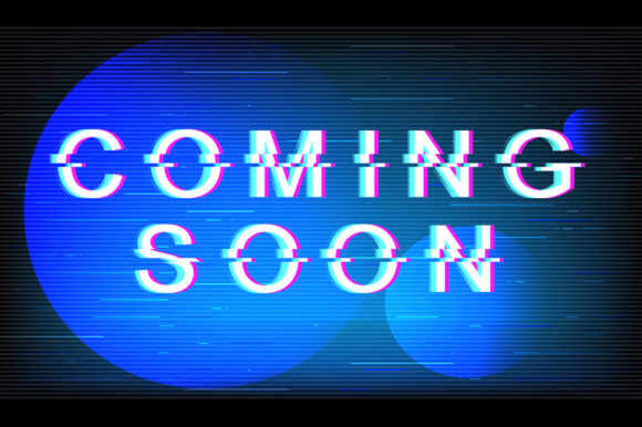 Coming Soon Glitch Phrase: Graphics for Trendy Digital Products