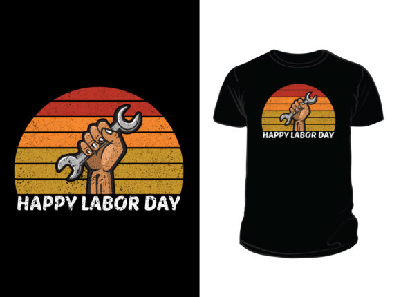 Happy Labor Day T-Shirt Design: Graphics & Print Templates