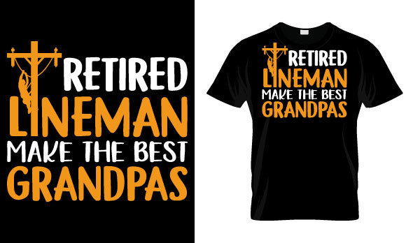 Lineman T Shirt Design, Retired Lineman Graphics