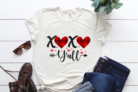 Valentines Day T-shirt Design Xoxo Y’all